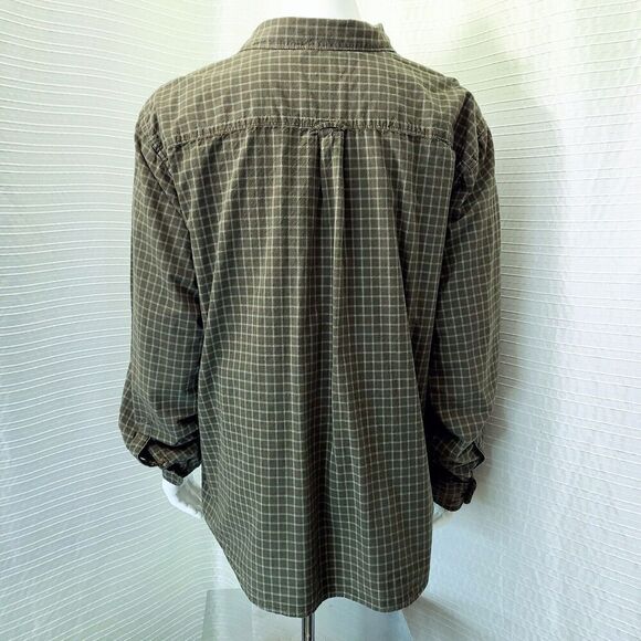 VTG Woolrich Mid-Weight Plaid Shirt Outdoor Loden Green Men's XXL EUC - Picture 3 of 15